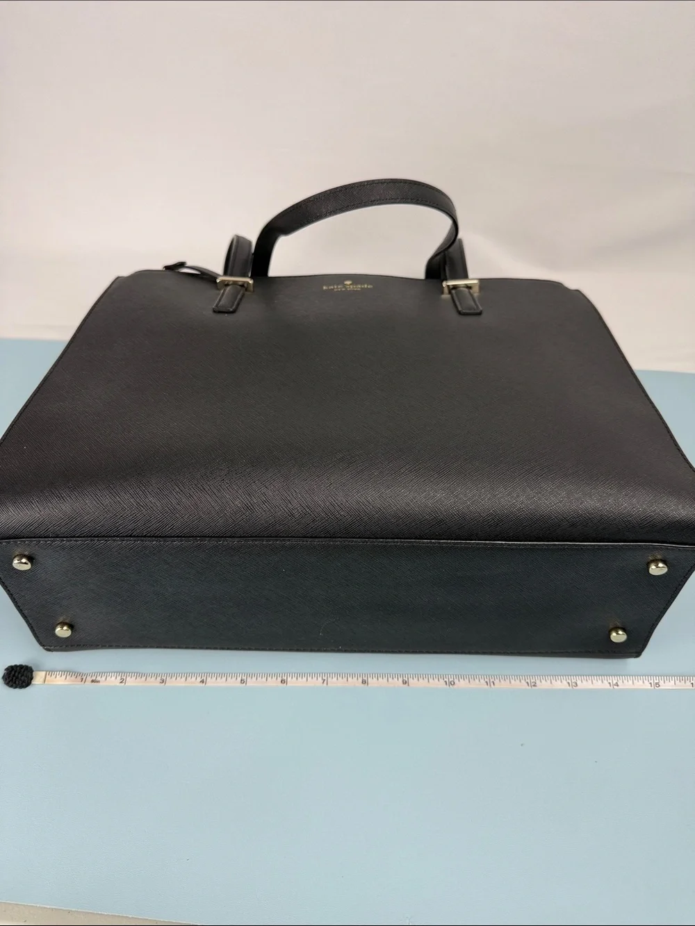 Kate Spade Cedar Street Jensen Black Leather Tote with Gold Hardware